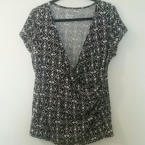 Merona Tops - Merona short sleeve faux wrap blouse